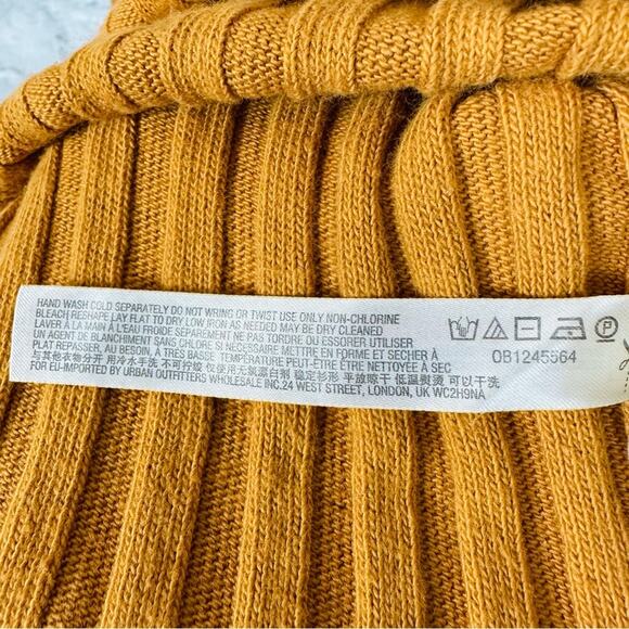 Free People Beach Walk About Ribbed Maxi Dress Size Small Cotton Mustard Yellow - Picture 9 of 10